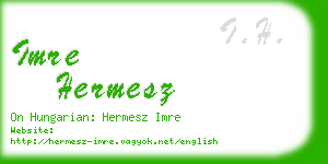 imre hermesz business card